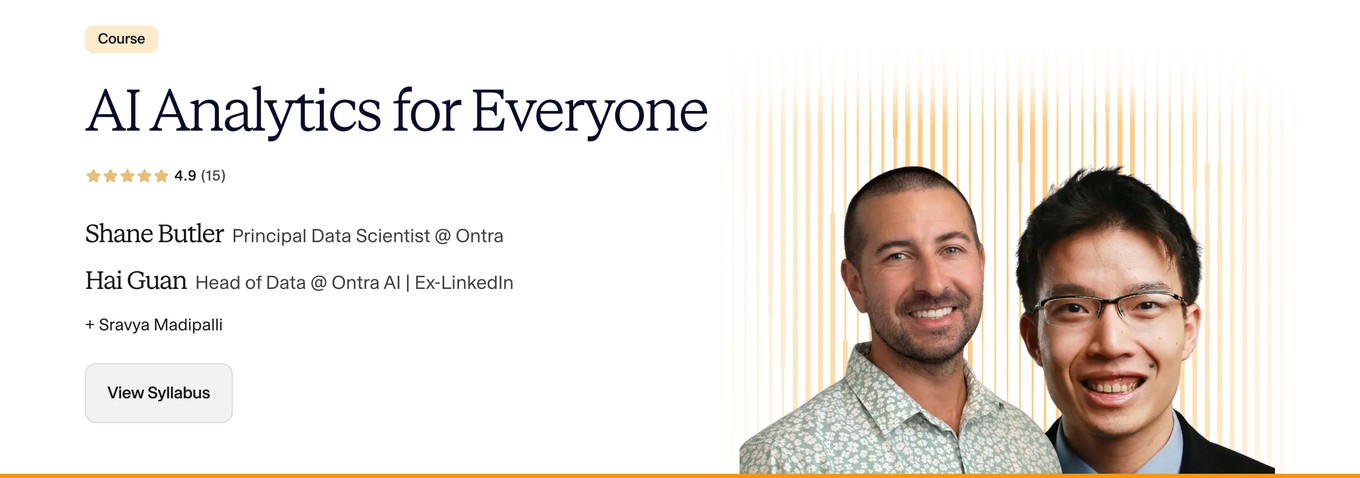 AI Analytics for Everyone course page screenshot